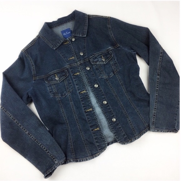 Faconnable Jackets & Blazers - Faconnable Dark Blue Jean Jacket, size Medium.